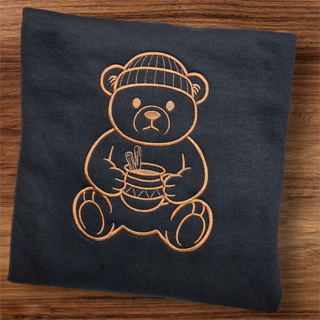 Teddy with Cafe de Olla - Embroidered
