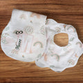 Custom Made Baby Bib and Burp Cloth