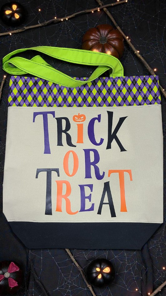 Personalized HTV Halloween Tote Bag